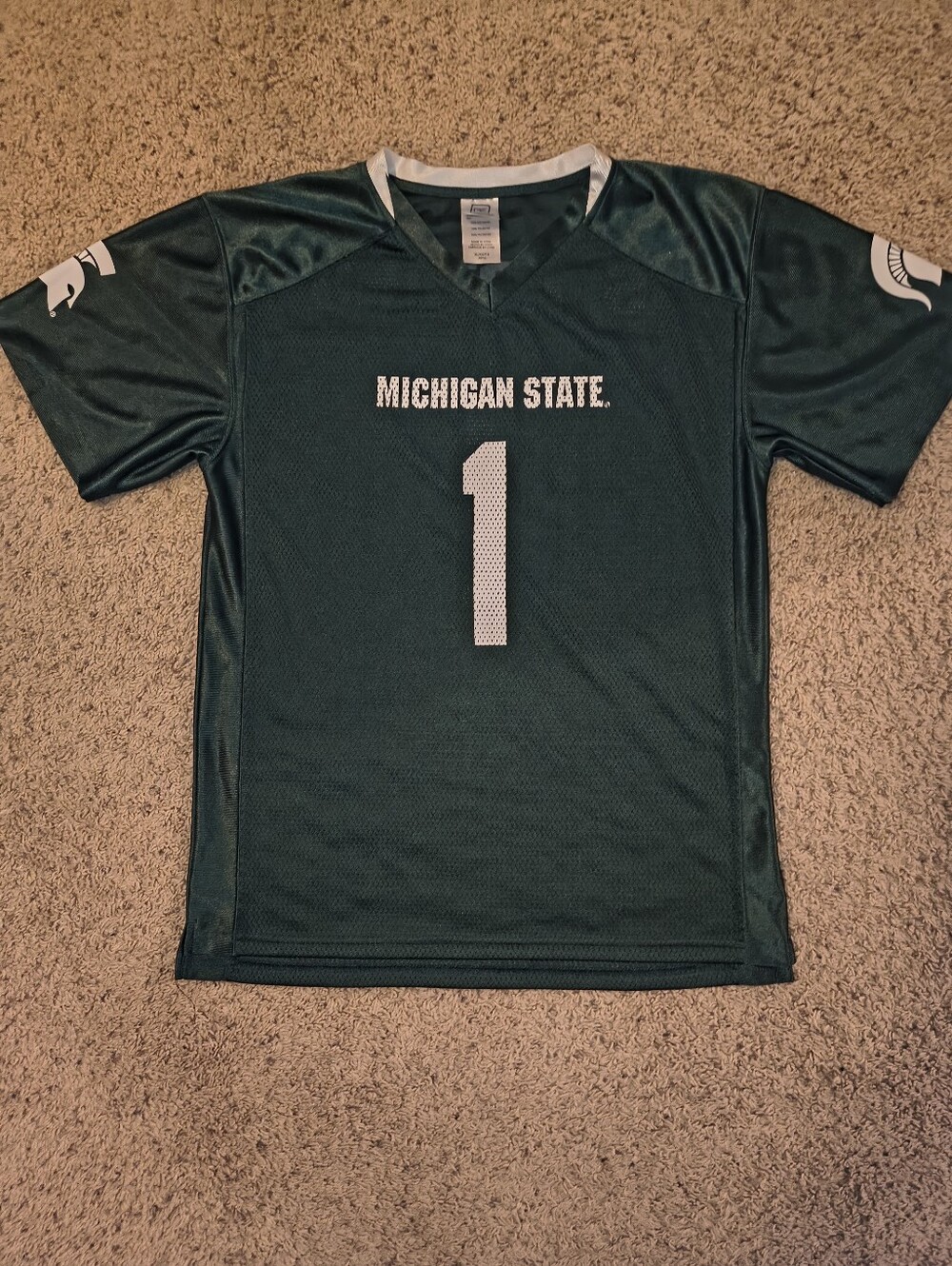Michigan State University ProEdge Green Football Jersey #1